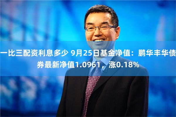 一比三配资利息多少 9月25日基金净值：鹏华丰华债券最新净值1.0961，涨0.18%