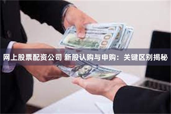 网上股票配资公司 新股认购与申购：关键区别揭秘