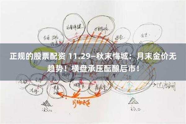 正规的股票配资 11.29—秋末悔城：月末金价无趋势！横盘承压酝酿后市！