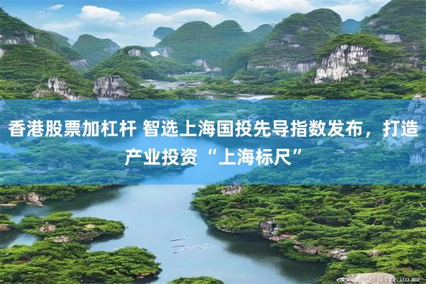 香港股票加杠杆 智选上海国投先导指数发布，打造产业投资 “上海标尺”