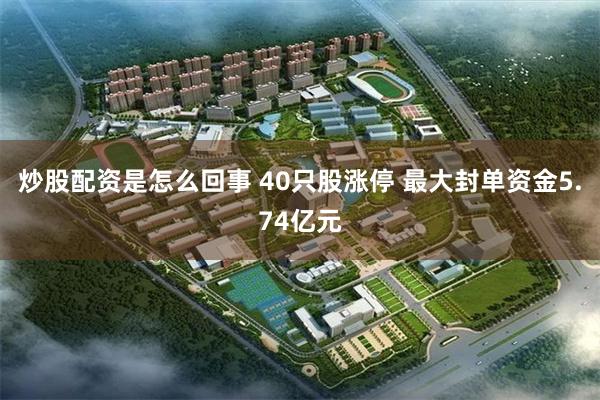 炒股配资是怎么回事 40只股涨停 最大封单资金5.74亿元
